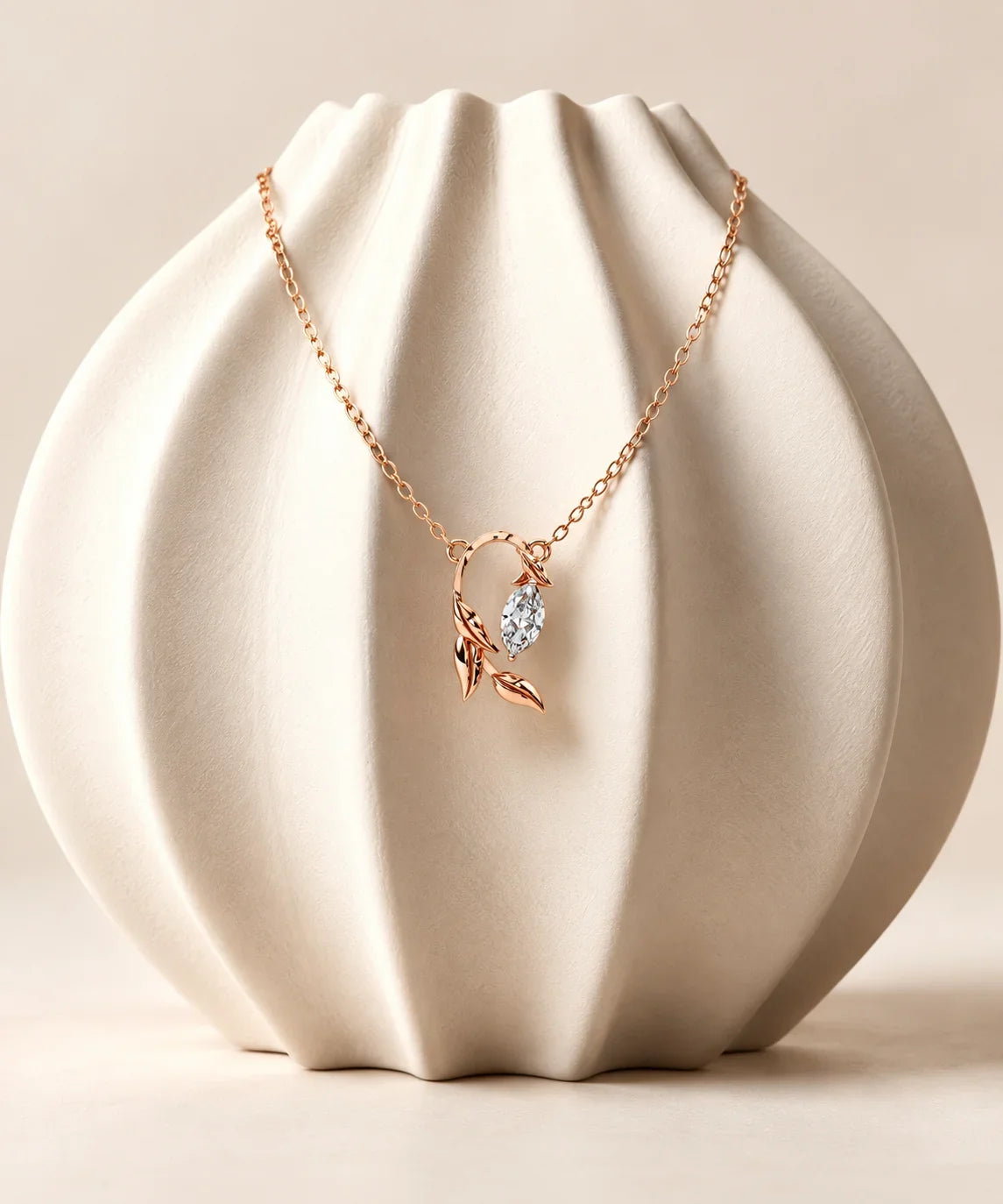 Rose gold moissanite pendants