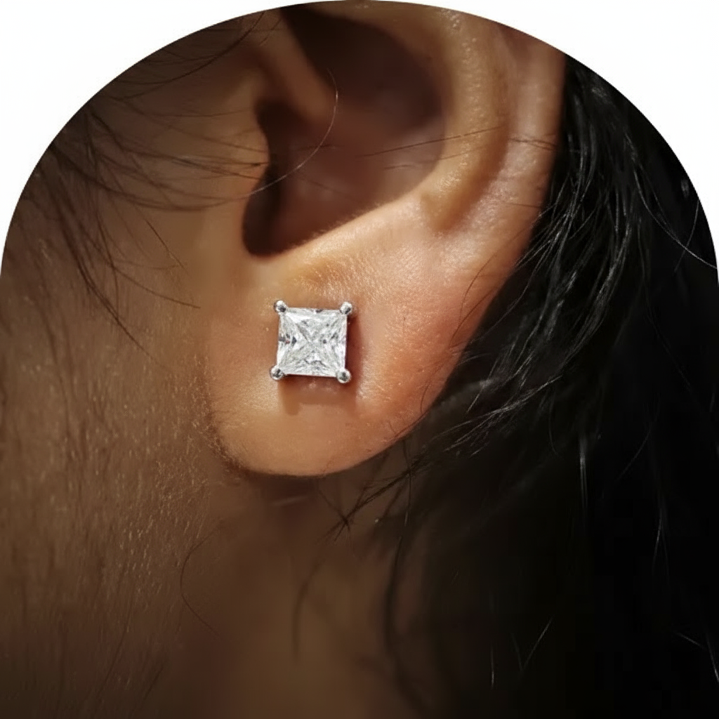 Silver earrings