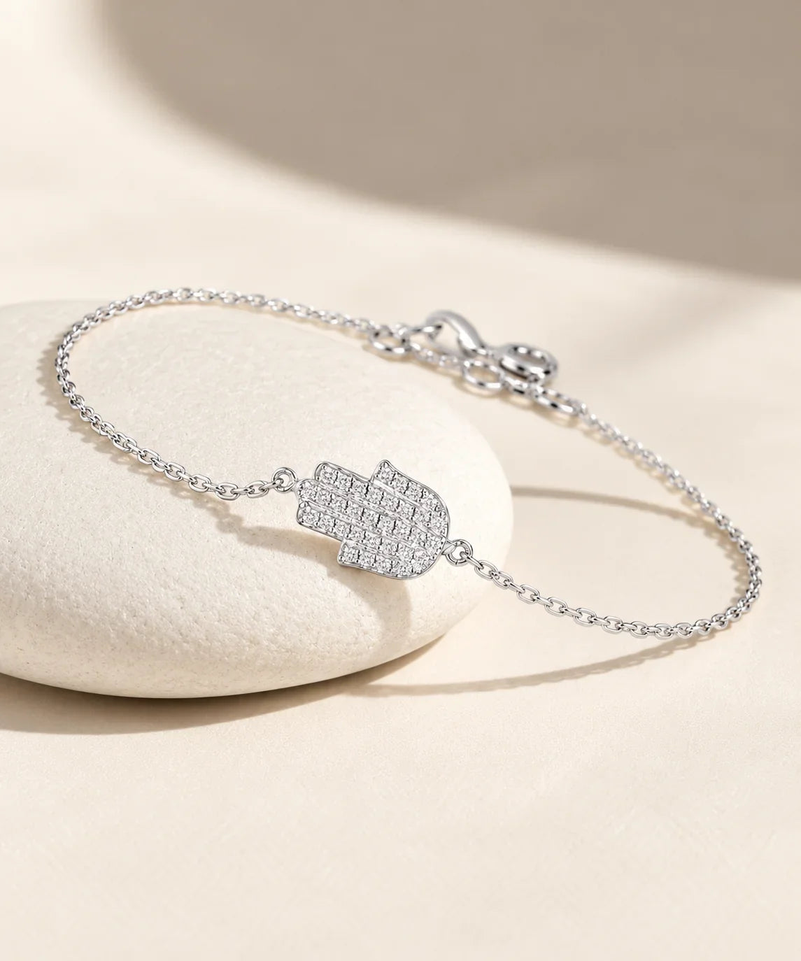 Silver moissanite bracelet
