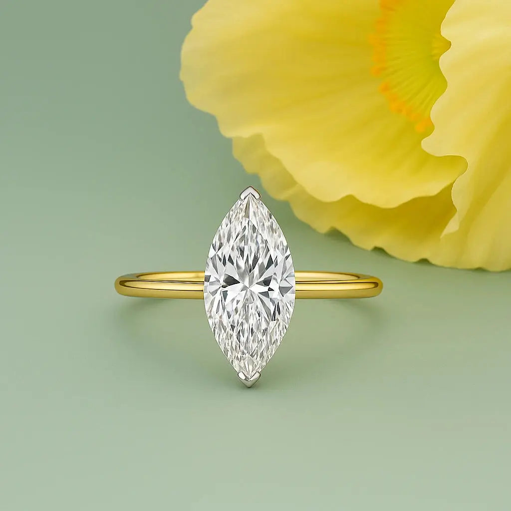 Moissanite solitaire engagement rings