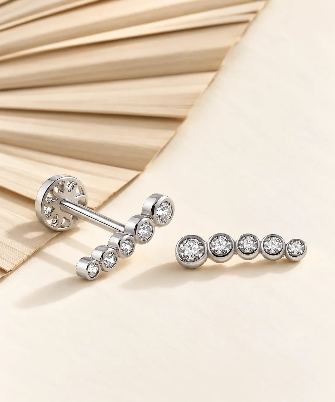 Sterling silver moissanite earrings