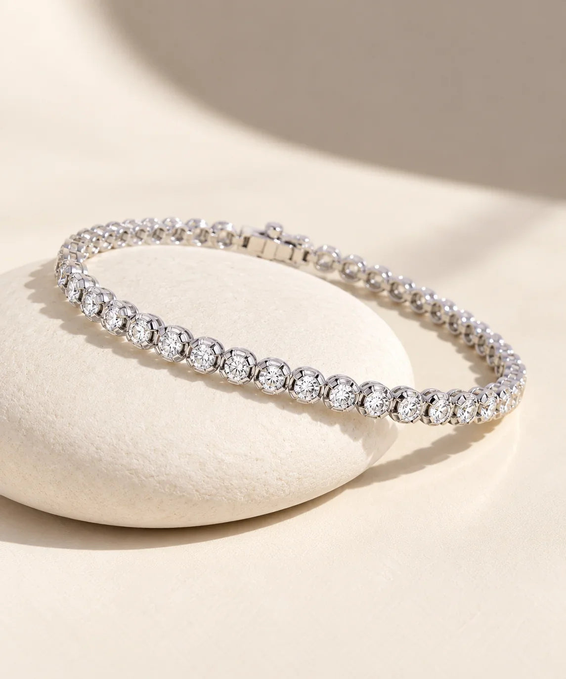 Sterling silver moissanite tennis bracelet