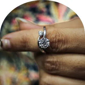 Toi et moi moissanite rings