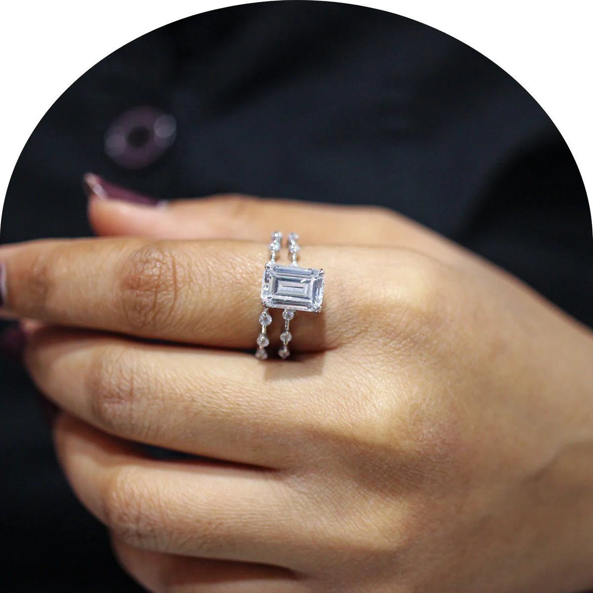 Moissanite wedding rings