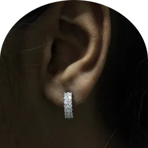 White gold moissanite earrings