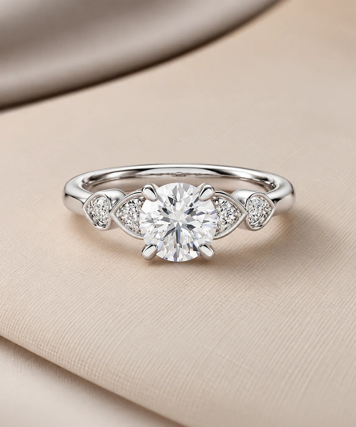 White gold moissanite rings
