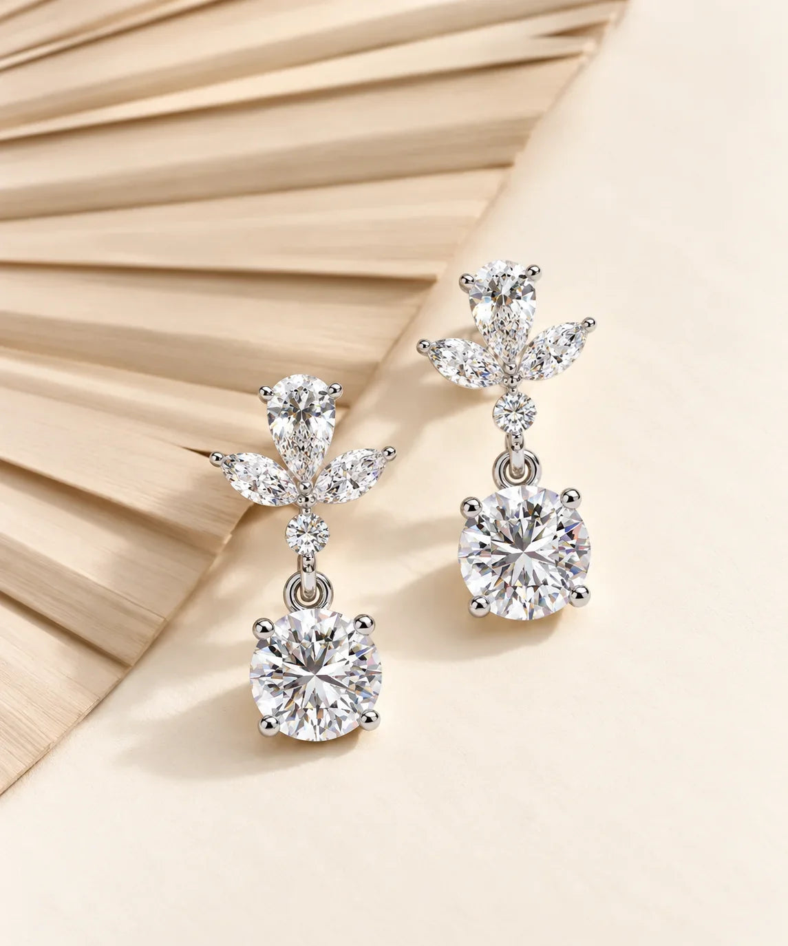 Women's moissanite earrings