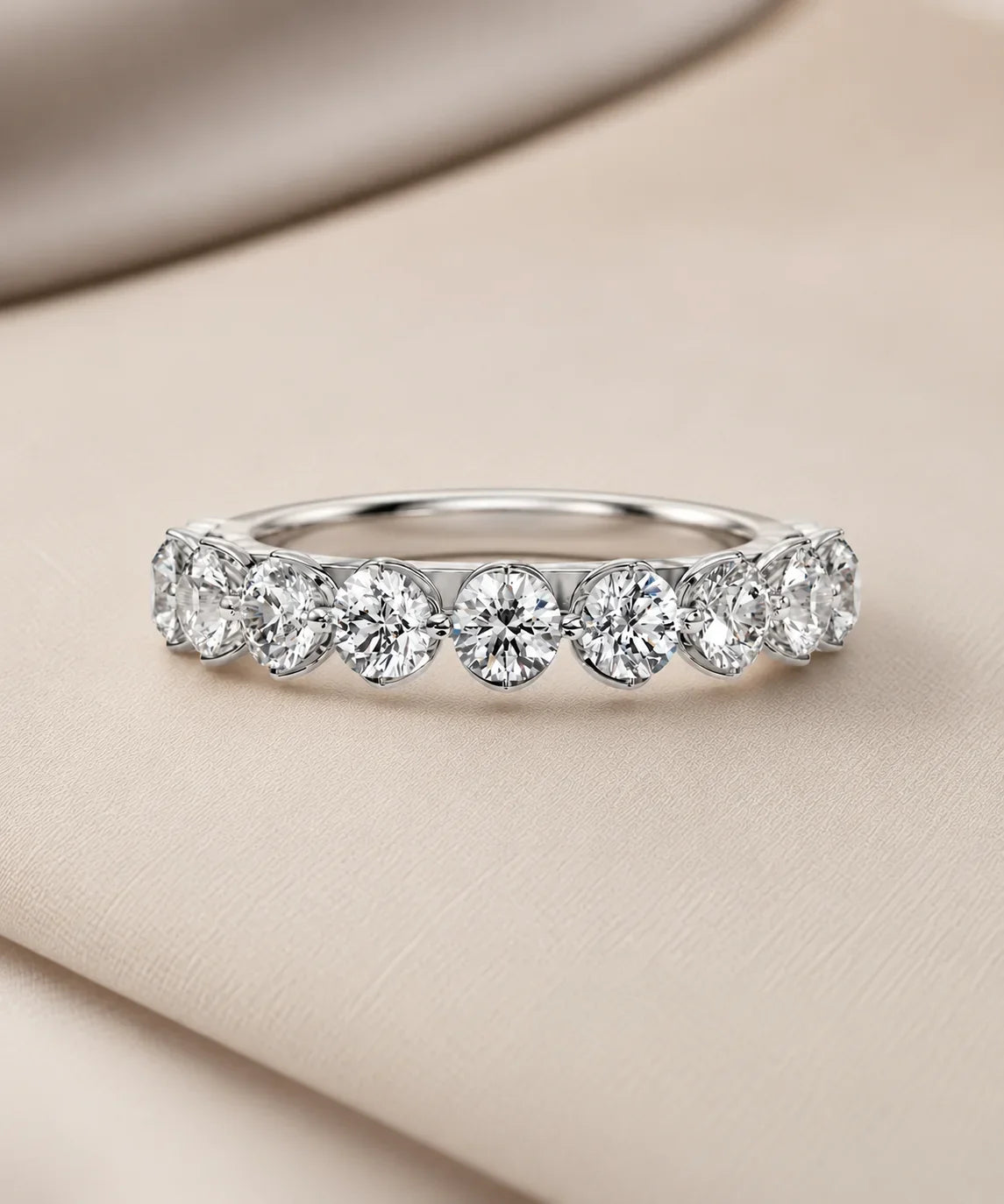 Women's moissanite wedding bands