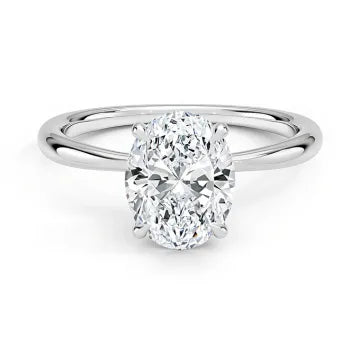 Oval cut moissanite rings