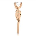 Load image into Gallery viewer, 0.50 Ct Moissanite Twisted Solitaire Engagement Ring In Rose Gold
