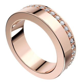 1.2 Carat Men's Moissanite Eternity Wedding Band In Rose Gold