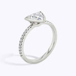 Load image into Gallery viewer, 1.20 Carat Trillion Cut Bezel Set Moissanite Ring in White Gold
