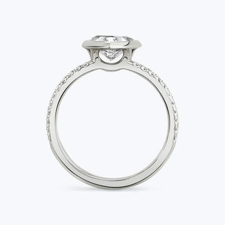 1.2 Carat Trillion Cut Moissanite Ring in White Gold