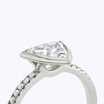 Load image into Gallery viewer, 1.20 Carat Trillion Cut Bezel Set Moissanite Ring in White Gold
