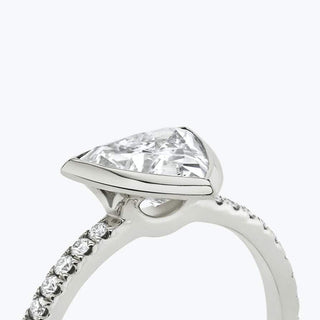 1.2 Carat Trillion Cut Moissanite Ring in White Gold