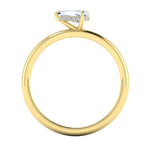 Load image into Gallery viewer, 1.30 Carat Kite Cut Hidden Halo Moissanite Ring in Yellow Gold
