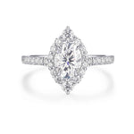 Load image into Gallery viewer, 1.50 Ct Oval Cut Moissanite Halo Engagement Ring in Yellow Gold
