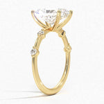 Load image into Gallery viewer, 1.50 Radiant Shaped Moissanite 5 Stone Engagement Ring in Yellow Gold
