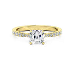 Load image into Gallery viewer, 1.50 Carat Asscher Cut Moissanite Engagement Ring In White Gold
