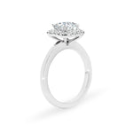 Load image into Gallery viewer, 1.5 Carat Asscher Cut Halo Moissanite Engagement Ring in White Gold
