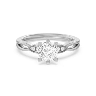 1.5 Carat Round Cut Five Stone Moissanite Ring in White Gold