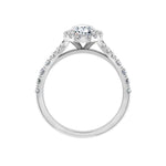 Load image into Gallery viewer, 1.50 Ct Pear Cut Moissanite Split Shank Engagement Ring in White Gold
