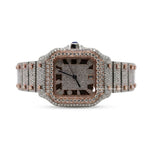 Load image into Gallery viewer, Front View Of Santos Moissanite Diamond Watch
