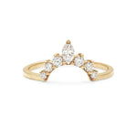 Load image into Gallery viewer, 1 Carat Curved Moissanite Wedding Ring In Yellow Gold
