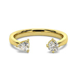 Load image into Gallery viewer, 1 Carat Round and Trillion Cut Toi Et Moi Moissanite Ring in White Gold
