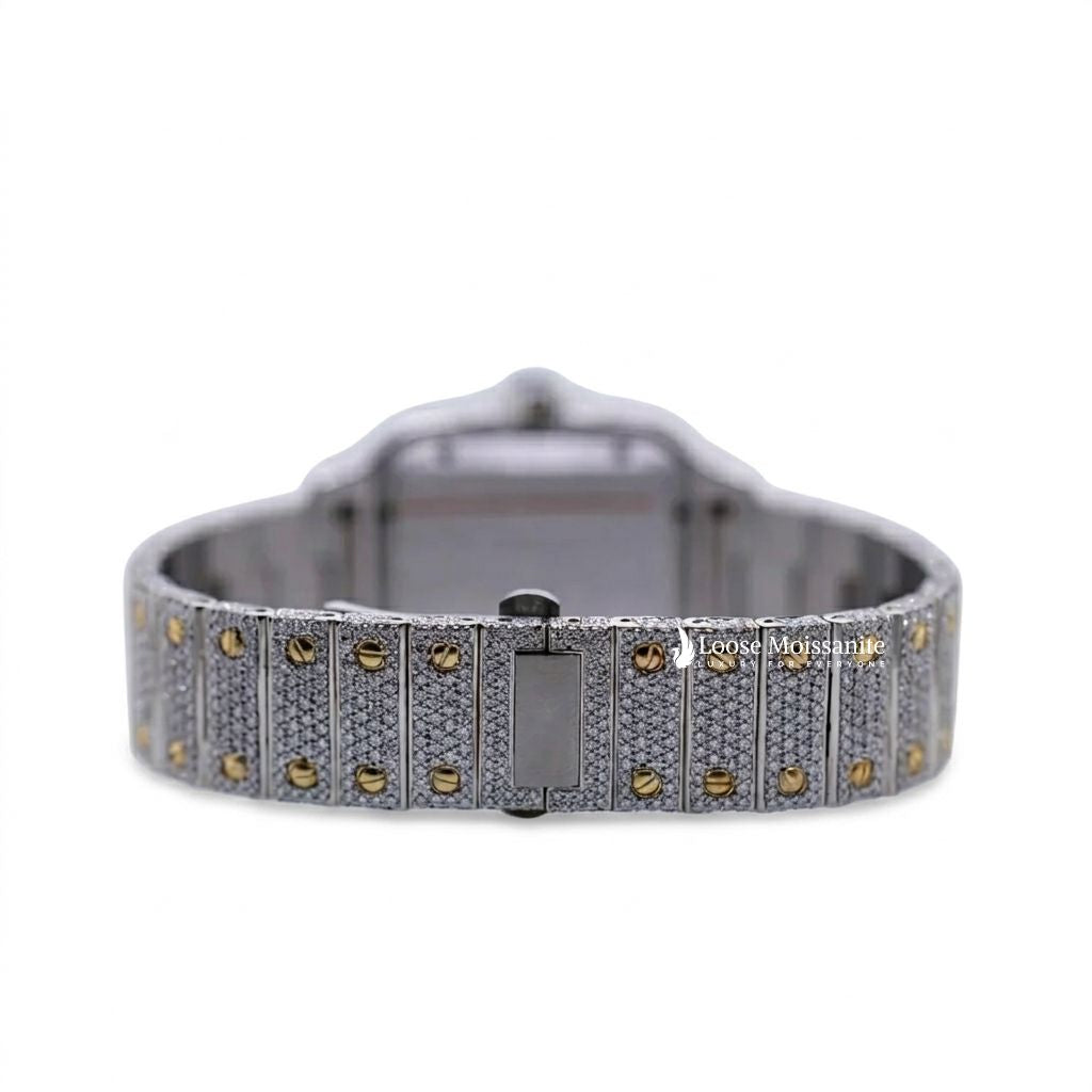 Back View Of VVS Moissanite Diamond Watch