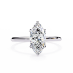Load image into Gallery viewer, 1 Carat Solitaire Marquise Moissanite Ring in White Gold
