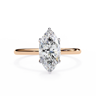 1 Carat Solitaire Marquise Moissanite Ring in White Gold