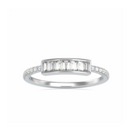Load image into Gallery viewer, 1.8 Carat Baguette Cut Moissanite Ring in White Gold
