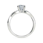 Load image into Gallery viewer, 1 Ct Cushion Cut Twisted Solitaire Moissanite Ring in White Gold
