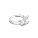 Load image into Gallery viewer, 2.50 Carat Radiant Shape Three Stone Moissanite Ring in White Gold
