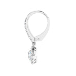 Load image into Gallery viewer, 2 Carat Pair Round Shape Moissanite Dangle Earrings In White Gold
