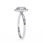 Load image into Gallery viewer, 2 Carat Moissanite Oval Halo Engagement Rings in White Gold
