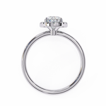 Load image into Gallery viewer, 2 Carat Moissanite Oval Halo Engagement Rings in White Gold
