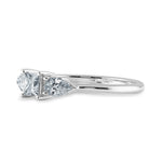 Load image into Gallery viewer, 2 Ct Princess Cut Moissanite Three Stone Engagement Ring in White Gold

