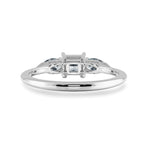 Load image into Gallery viewer, 2 Ct Princess Cut Moissanite Three Stone Engagement Ring in White Gold
