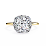 Load image into Gallery viewer, 2 Carat Cusion Cut Halo Engagement Ring In White Gold
