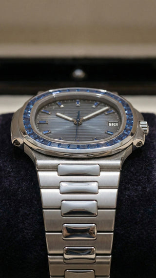 Nautilus Platinum Blue Sapphire Watch