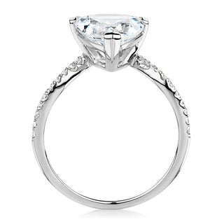 2 Carat Trillion Shape Moissanite Engagement Ring in White Gold