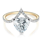 Load image into Gallery viewer, 2 Carat Trillion Shape Moissanite Curved Engagement Ring in White Gold
