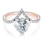 Load image into Gallery viewer, 2 Carat Trillion Shape Moissanite Curved Engagement Ring in White Gold

