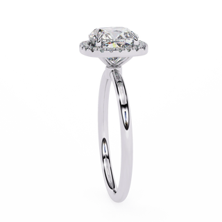 2 Carat Cusion Cut Halo Engagement Ring In White Gold