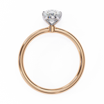 Load image into Gallery viewer, 2 carat oval moissanite solitaire Ring In Rose Gold
