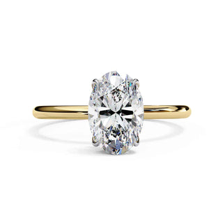 2 Ct Oval Moissanite Solitaire Engagement Ring Silver