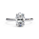 Load image into Gallery viewer, 2 carat oval moissanite solitaire Ring In White Gold
