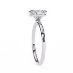 Load image into Gallery viewer, 2 Ct Oval Moissanite Solitaire Engagement Ring Silver

